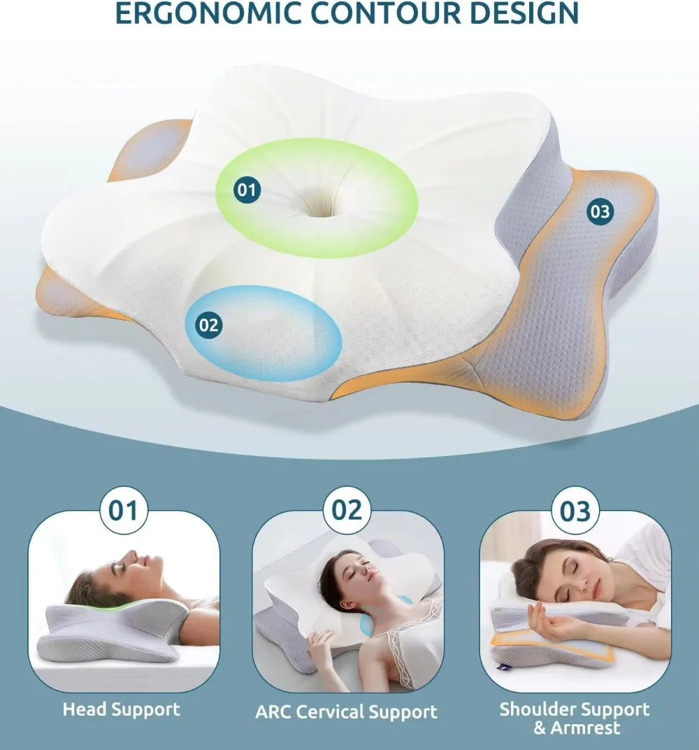 Sorevo* Neck Therapy Pillow - Pain Relief Memory Foam Pillow