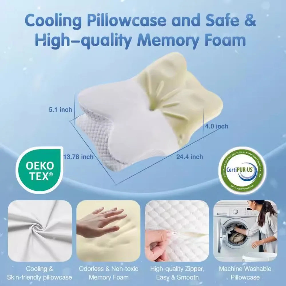 Sorevo* Neck Therapy Pillow - Pain Relief Memory Foam Pillow