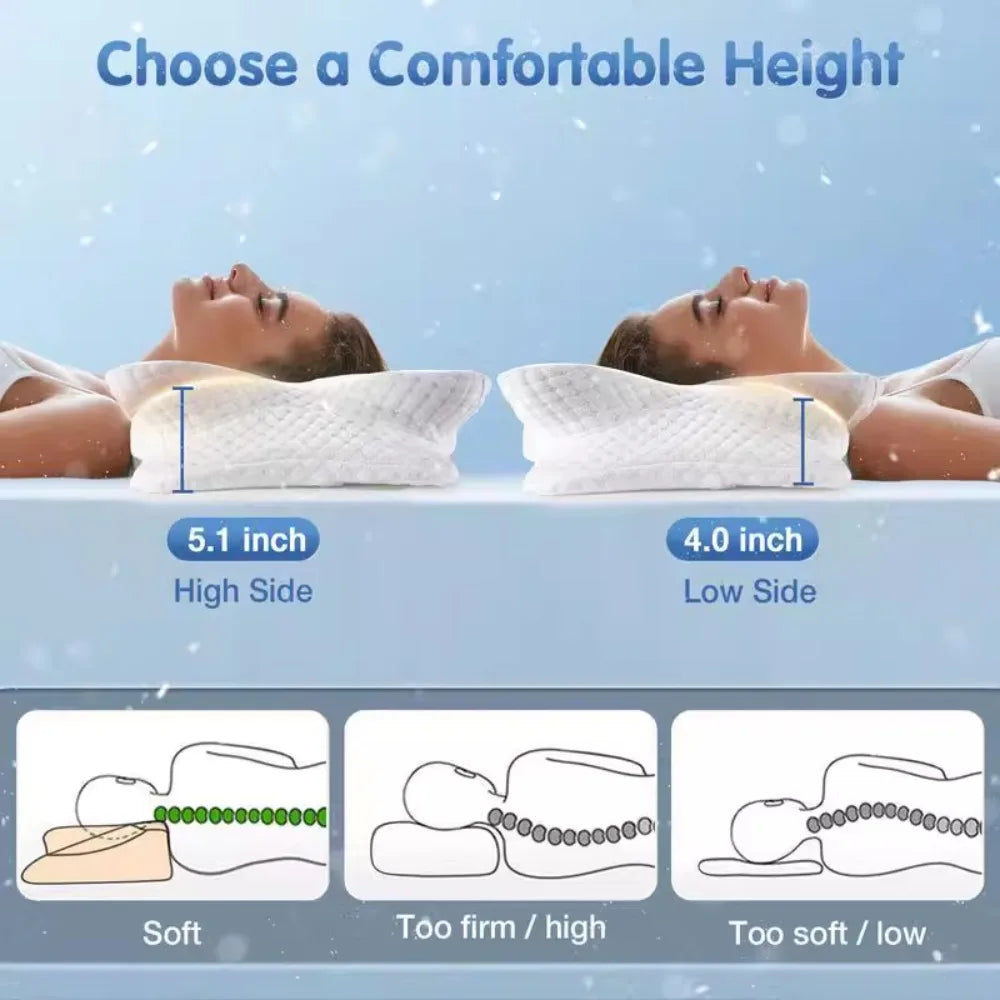 Sorevo* Neck Therapy Pillow - Pain Relief Memory Foam Pillow